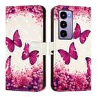 For itel City 100 3D Painting Horizontal Flip Leather Phone Case(Rose Butterfly) - 2