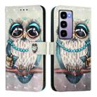 For itel City 100 3D Painting Horizontal Flip Leather Phone Case(Grey Owl) - 2