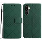 For Samsung Galaxy M36 5G Rhombic Grid Texture Leather Phone Case(Green) - 1