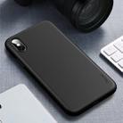 For iPhone XS / X iPAKY Starry Series Shockproof Straw Material + TPU Protective Case(Black) - 1