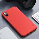 For iPhone XS / X iPAKY Starry Series Shockproof Straw Material + TPU Protective Case(Red) - 1