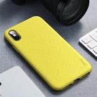 For iPhone XS / X iPAKY Starry Series Shockproof Straw Material + TPU Protective Case(Yellow) - 1