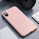 For iPhone XS Max iPAKY Starry Series Shockproof Straw Material + TPU Protective Case(Pink) - 1