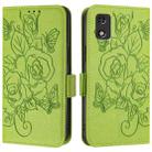 For Tecno Pop 5c / itel A23 Pro / A17 Embossed Rose RFID Anti-theft Leather Phone Case(Green) - 2