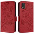 For Tecno Pop 5c / itel A23 Pro / A17 Embossed Rose RFID Anti-theft Leather Phone Case(Red) - 2