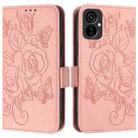 For Tecno Camon 19 Neo Embossed Rose RFID Anti-theft Leather Phone Case(Pink) - 2