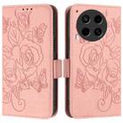 For Tecno Camon 30 5G / 4G Embossed Rose RFID Anti-theft Leather Phone Case(Pink) - 2