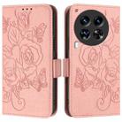 For Tecno Camon 30 Premier 5G Embossed Rose RFID Anti-theft Leather Phone Case(Pink) - 2