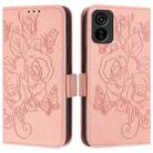 For Tecno Pop 6c Embossed Rose RFID Anti-theft Leather Phone Case(Pink) - 2