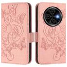 For Tecno Spark 30C Embossed Rose RFID Anti-theft Leather Phone Case(Pink) - 2