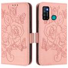 For Tecno Camon 15 / 15 Air Embossed Rose RFID Anti-theft Leather Phone Case(Pink) - 2