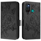 For Tecno Camon 15 / 15 Air Embossed Rose RFID Anti-theft Leather Phone Case(Black) - 2