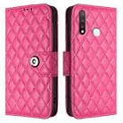 For vivo Y19 / U3 / Y5s / Z5i / U20 Rhombic Texture Flip Leather Phone Case with Lanyard(Rose Red) - 2