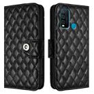 For vivo Y30 4G Global Rhombic Texture Flip Leather Phone Case with Lanyard(Black) - 2