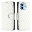 For vivo Y38 / Y200i / T3x Rhombic Texture Flip Leather Phone Case with Lanyard(White) - 2