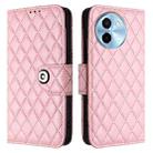 For vivo Y38 / Y200i / T3x Rhombic Texture Flip Leather Phone Case with Lanyard(Pink) - 2