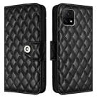 For vivo Y52s 5G / iQOO U3 Rhombic Texture Flip Leather Phone Case with Lanyard(Black) - 2