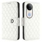 For vivo S20 5G Rhombic Texture Flip Leather Phone Case with Lanyard(White) - 2