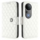 For vivo S20 Pro 5G Rhombic Texture Flip Leather Phone Case with Lanyard(White) - 2