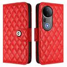 For vivo S20 Pro 5G Rhombic Texture Flip Leather Phone Case with Lanyard(Red) - 2