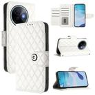 For vivo Y39 5G Global Rhombic Texture Flip Leather Phone Case with Lanyard(White) - 1
