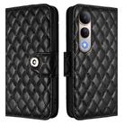 For vivo V50 Lite 5G Rhombic Texture Flip Leather Phone Case with Lanyard(Black) - 2