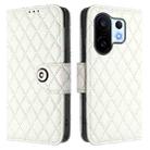 For vivo S30 Pro mini Rhombic Texture Flip Leather Phone Case with Lanyard(White) - 2