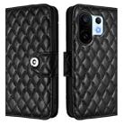 For vivo S30 Pro mini Rhombic Texture Flip Leather Phone Case with Lanyard(Black) - 2