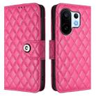 For vivo S30 Pro mini Rhombic Texture Flip Leather Phone Case with Lanyard(Rose Red) - 2