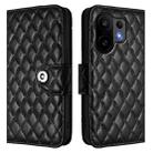 For vivo S30 Rhombic Texture Flip Leather Phone Case with Lanyard(Black) - 2