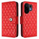 For vivo S30 Rhombic Texture Flip Leather Phone Case with Lanyard(Red) - 2