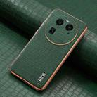 For OPPO Find X6 AZNS Electroplated Frame Crocodile Texture Full Coverage Phone Case(Green) - 2