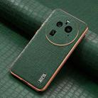 For OPPO Find X6 Pro AZNS Electroplated Frame Crocodile Texture Full Coverage Phone Case(Green) - 2