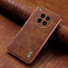 For OPPO Find X8s AZNS Electroplated Frame Crocodile Texture Full Coverage Phone Case(Brown) - 2