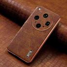 For OPPO Find X8 Ultra AZNS Electroplated Frame Crocodile Texture Full Coverage Phone Case(Brown) - 2