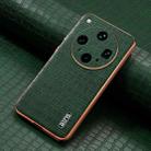 For OPPO Find X8 Ultra AZNS Electroplated Frame Crocodile Texture Full Coverage Phone Case(Green) - 2