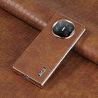 For Huawei Mate X3 / X5 AZNS Electroplated Frame Crocodile Texture Full Coverage Phone Case(Brown) - 2