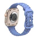 For Apple Watch Ultra 2 49mm Lace 3D Rose Embossed Silicone Watch Band(Lavender) - 2