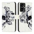 For Tecno Camon 19 3D Painting Horizontal Flip Leather Phone Case(Skull) - 2