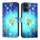 For Tecno Camon 19 Neo 3D Painting Horizontal Flip Leather Phone Case(Golden Butterfly) - 2