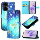 For Tecno Camon 19 Pro 5G 3D Painting Horizontal Flip Leather Phone Case(Golden Butterfly) - 1