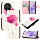 For Tecno Camon 30 4G / 5G 3D Painting Horizontal Flip Leather Phone Case(Flower) - 1