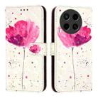 For Tecno Camon 30 4G / 5G 3D Painting Horizontal Flip Leather Phone Case(Flower) - 2