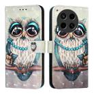 For Tecno Camon 30 4G / 5G 3D Painting Horizontal Flip Leather Phone Case(Grey Owl) - 2