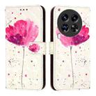 For Tecno Camon 30 Premier 3D Painting Horizontal Flip Leather Phone Case(Flower) - 2