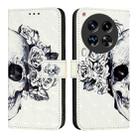 For Tecno Camon 30 Premier 3D Painting Horizontal Flip Leather Phone Case(Skull) - 2