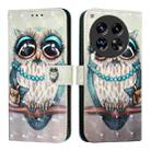 For Tecno Camon 30 Premier 3D Painting Horizontal Flip Leather Phone Case(Grey Owl) - 2