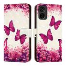 For Tecno Pop 6C 3D Painting Horizontal Flip Leather Phone Case(Rose Butterfly) - 2