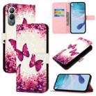 For Tecno Pova 4 3D Painting Horizontal Flip Leather Phone Case(Rose Butterfly) - 1