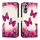 For Tecno Pova 4 3D Painting Horizontal Flip Leather Phone Case(Rose Butterfly) - 2